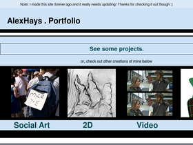 'alexhays.com' screenshot
