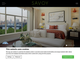 'thesavoylondon.com' screenshot