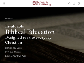 centerforbiblicaltheology.com homepage screenshot
