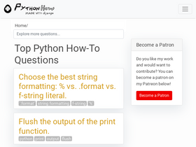 'pythonhow.com' screenshot