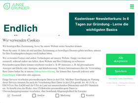 'junge-gruender.de' screenshot