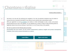 'chantonseneglise.fr' screenshot