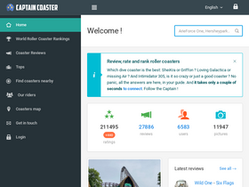 'captaincoaster.com' screenshot