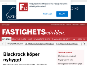 'fastighetsvarlden.se' screenshot