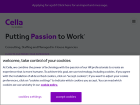 'cellainc.com' screenshot