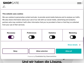 'shopgate.com' screenshot