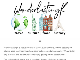 'wanderlustingk.com' screenshot