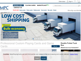 'makeplayingcards.com' screenshot