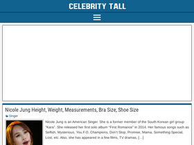 'celebritytall.com' screenshot