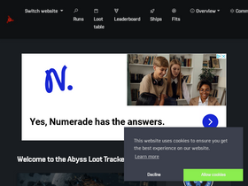 'abysstracker.com' screenshot