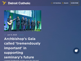 'detroitcatholic.com' screenshot