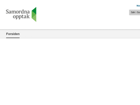 'samordnaopptak.no' screenshot