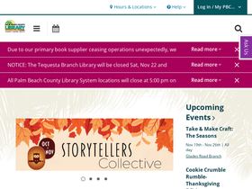 'pbclibrary.org' screenshot