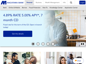 'macatawabank.com' screenshot