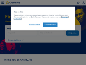'charityjob.co.uk' screenshot