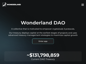 'wonderland.money' screenshot
