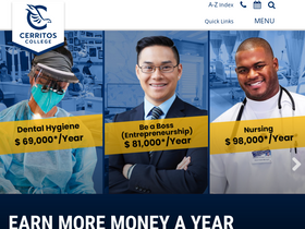 'cerritos.edu' screenshot