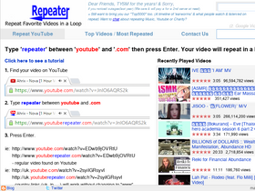 'youtuberepeater.com' screenshot