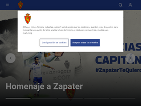 'realzaragoza.com' screenshot