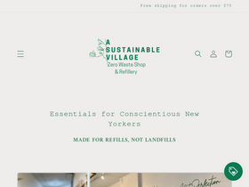 asustainablevillagenyc.com homepage screenshot