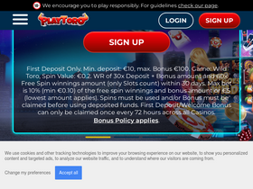 'playtoro.com' screenshot