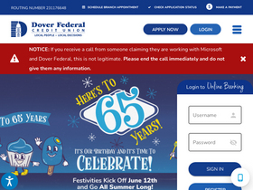 'doverfcu.com' screenshot