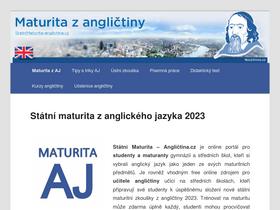 'statnimaturita-anglictina.cz' screenshot