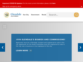 'glendaleca.gov' screenshot