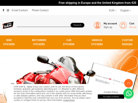 'starsamstickers.com' screenshot