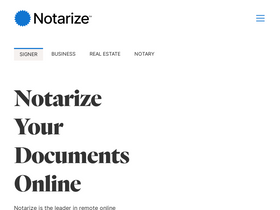 'notarize.com' screenshot