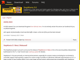 'stepmania.com' screenshot