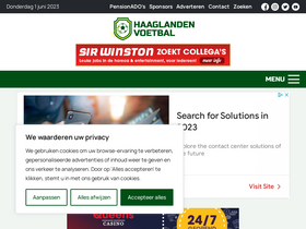 'haaglandenvoetbal.nl' screenshot