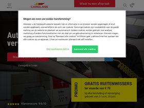 'carglass.be' screenshot