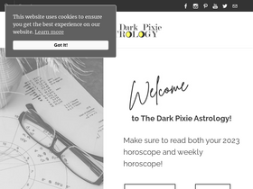 'thedarkpixieastrology.com' screenshot