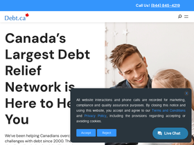 'debt.ca' screenshot