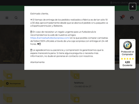 'camisetasfutbolspainnn.com' screenshot