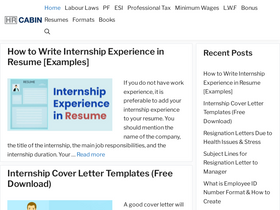 'hrcabin.com' screenshot