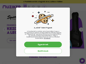 'muziker.hu' screenshot