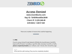 'zoombucks.com' screenshot