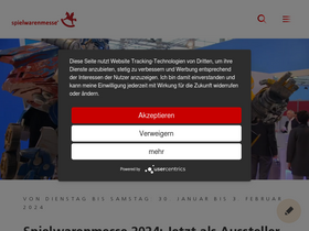 'spielwarenmesse.de' screenshot
