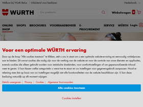 'wurth.be' screenshot