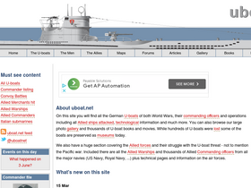 'uboat.net' screenshot