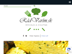 'radvarim.sk' screenshot