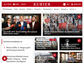 'kurier.at' screenshot