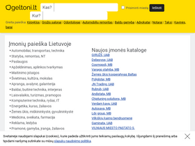 'geltoni.lt' screenshot