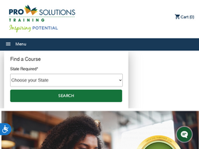 'prosolutionstraining.com' screenshot