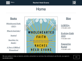 'rachelheldevans.com' screenshot