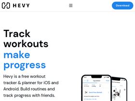 'hevyapp.com' screenshot