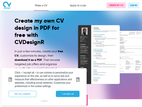 'cvdesignr.com' screenshot
