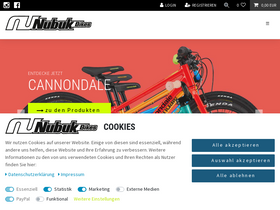 'nubuk-bikes.de' screenshot